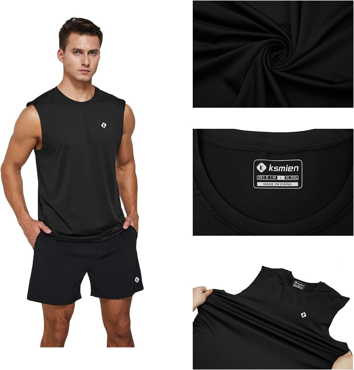 Men'S Sleeveless Quick Dry Workout Tank Top- Gym Fitness Running Training Muscle Bodybuilding Tank Top