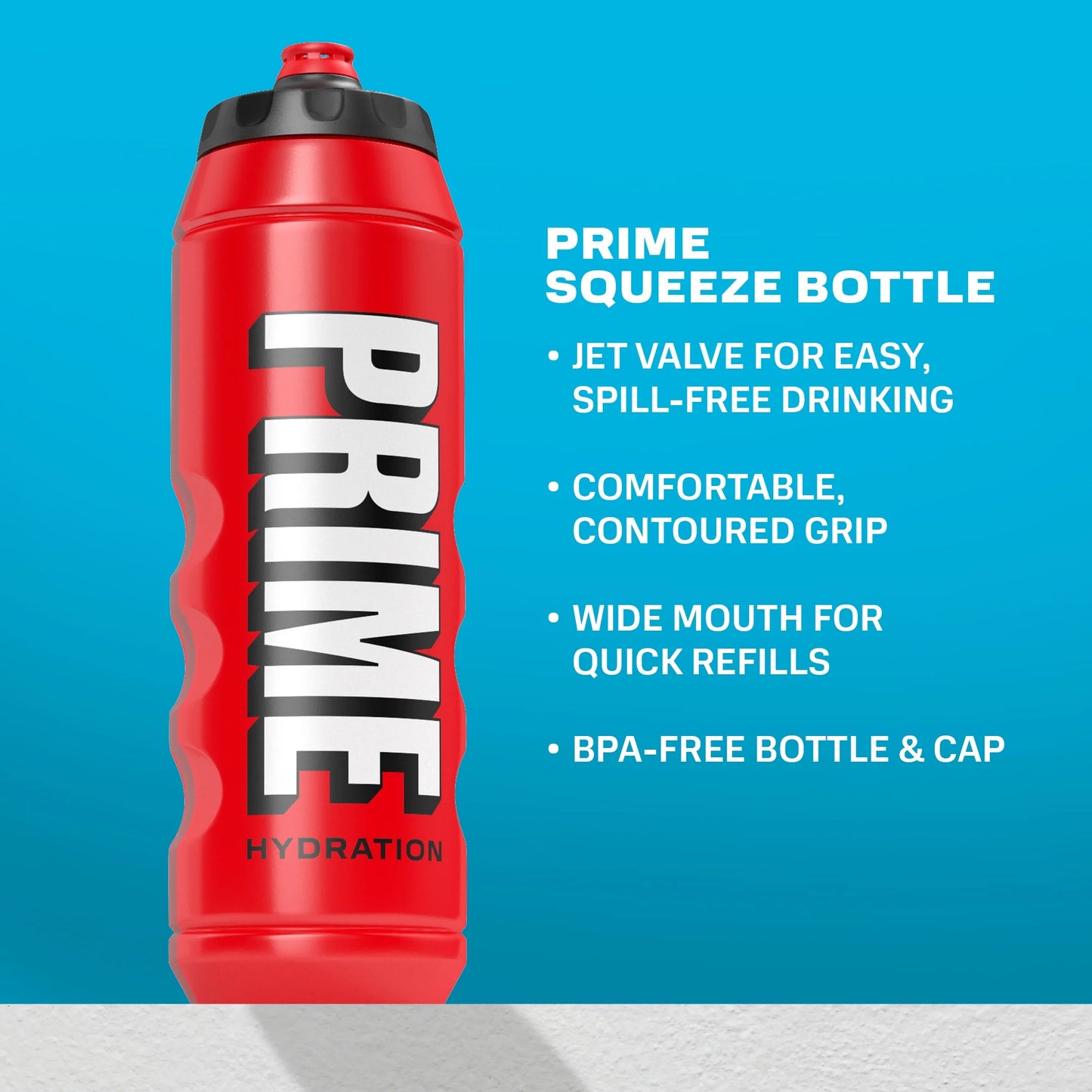 Hydration Squeeze Bottle, 1L - RED