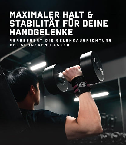 Weightlifting Wrist Wraps (IPF Approved) 18" Professional Quality Wrist Support with Heavy Duty Thumb Loop - Best Wrap for Powerlifting Competition, Strength Training, Bodybuilding