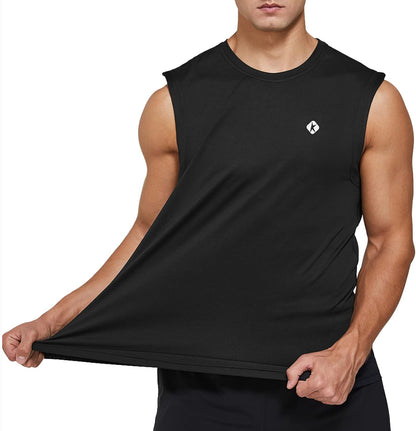 Men'S Sleeveless Quick Dry Workout Tank Top- Gym Fitness Running Training Muscle Bodybuilding Tank Top